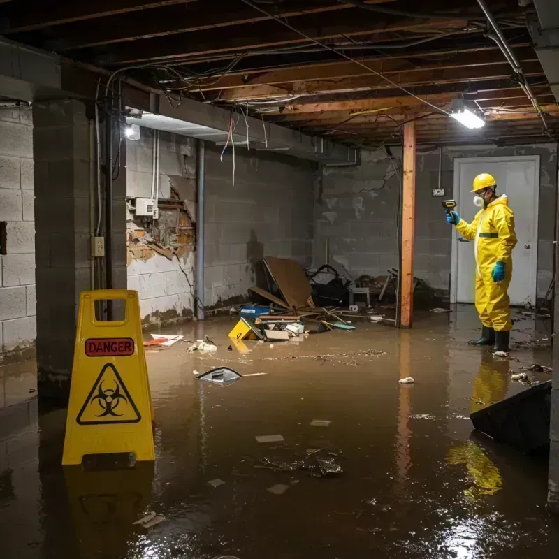 Flooded Basement Electrical Hazard in Fayette County, TX Property